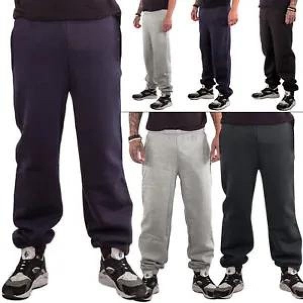 Mens Jogging Bottoms Elasticated Trouser Joggers Loose Fit Fleece Sweatpants Gym
