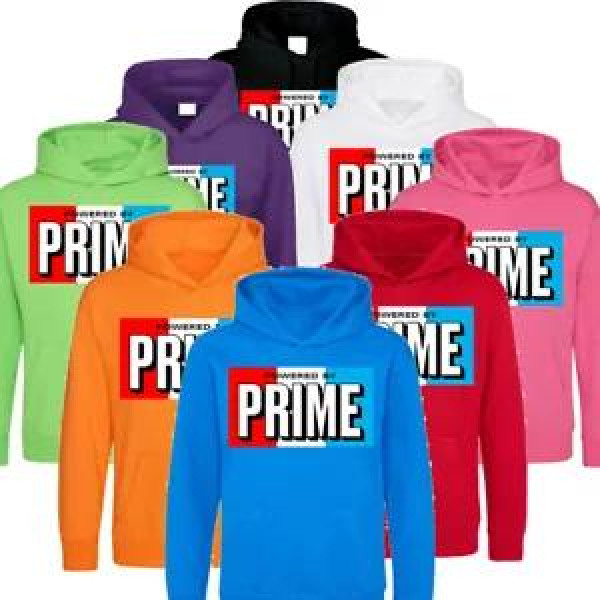Prime Drink Hydration Hoodie Flavour Logan Paul KSI Novelty Kids Adult Ice pop