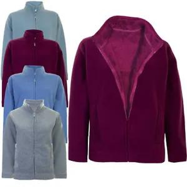 Womens Sherpa Fleece Jacket Bonded Borg Lined Anti Pill Ladies Plus Size Zip Up